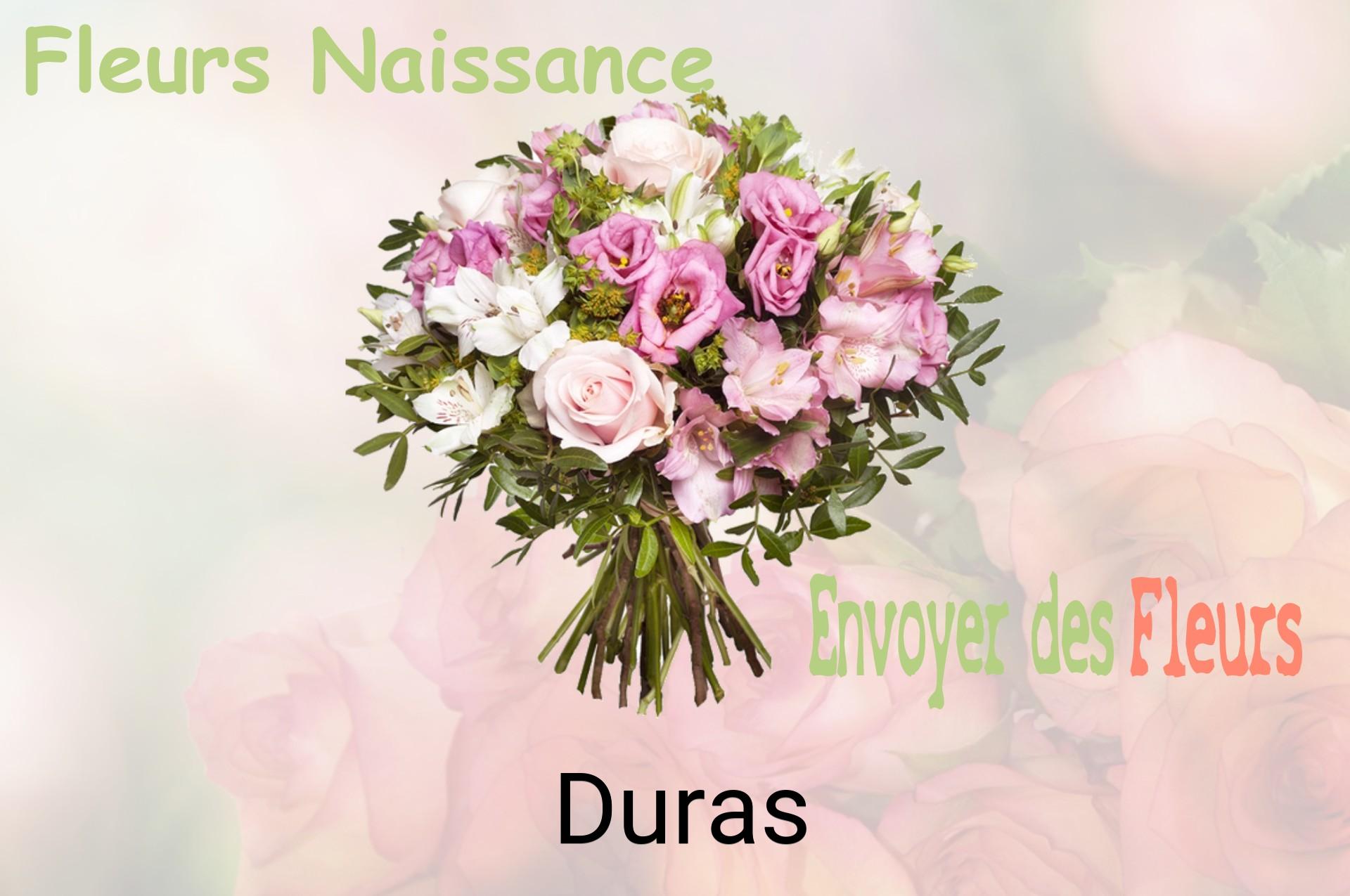 Bouquet de fleurs de naissance livré à Duras